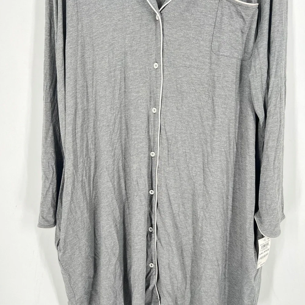 State of Day Intimates Gray Modal Button Front Nightshirt XXL NWT 100180155MS
